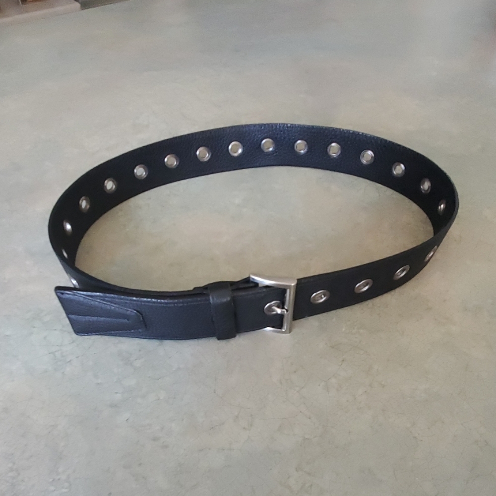 Authentic Prada Leather Belt w/ Grommets